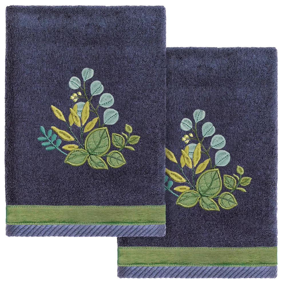 Linum Home Textiles Turkish Cotton Botanica 2-piece Embellished Hand Towel Set 3 Linum Home Textiles Turkish Cotton Botanica 2-piece Embellished Hand Towel Set