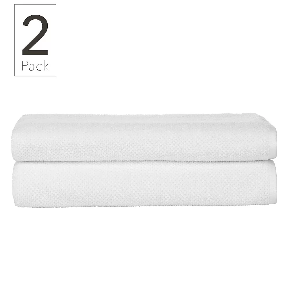 MDesign Nate Home By Nate Berkus Cotton 2-Piece Bath Sheet Set 4 MDesign Nate Home By Nate Berkus Cotton 2-Piece Bath Sheet Set - Image 2
