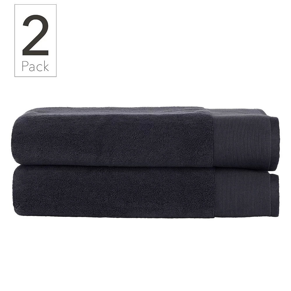 MDesign Nate Home By Nate Berkus Cotton Terry 2-Piece Bath Sheet Set 4 MDesign Nate Home By Nate Berkus Cotton Terry 2-Piece Bath Sheet Set - Image 2